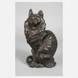 August Göhring, sitzende Katze, Bronze