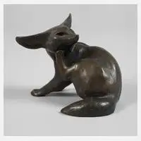 Herrmann Geibel, Miniatur Wüstenfuchs, Bronze