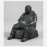 sitzender Mann by Christian Peschke, Bronze, sold Sep 2023