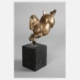 Christian Peschke, springendes Pferd, Bronze in Naturpatina