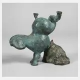 Christian Peschke, springendes Pferd, Bronze