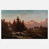 C. Lubin, Morgendämmerung im Gebirge, Öl auf Leinwand