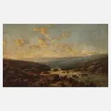 Edmund John Niemann, Heidelandschaft, Öl auf Leinwand