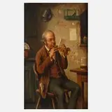 Carl Ostersetzer, "Dorfmusikant", Öl auf Holz