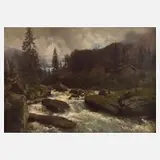 Traugott Schiess, Gebirgslandschaft, Öl auf Leinwand