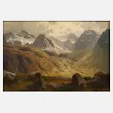 Josef Schoyerer, "Aus dem Montafon", Öl auf Karton