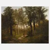 L. Vacano, Reisigsammler, Öl auf Leinwand