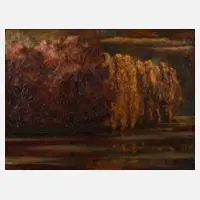 Leo Adler, Seelandschaft vor Gewitter, Öl auf Leinwand