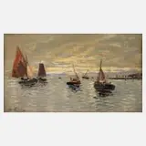 Henri Fabre, Segelboote, Öl auf Holz