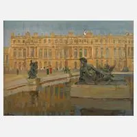 Rudolf Hellwag, "Palace de Versailles", 1913, Öl auf Karton