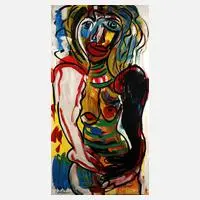 Peter Keil, "Heidi Klum Modenschau im KaDeWe", Acryl