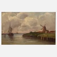 Korsale, Holländische Landschaft, 1911, Öl auf Hartfaserplatte