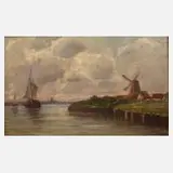 Korsale, Holländische Landschaft, 1911, Öl auf Hartfaserplatte