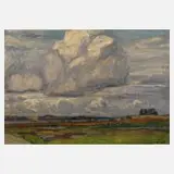 R. Krüger, Sommer am See, Öl auf Leinwand und Keilrahmen