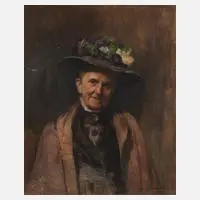 Adolf Maennchen, Bildnis Frau Kraeger, Öl auf Leinwand