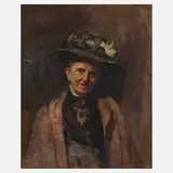 Adolf Maennchen, Bildnis Frau Kraeger, Öl auf Leinwand