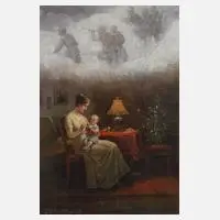 Josef Mathauser, Kriegsweihnacht 1915, 1915, Öl auf Leinwand