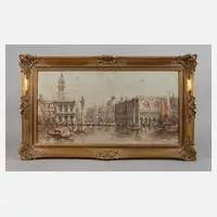Horst Miesler, Ansicht Venedig, Öl auf Leinwand