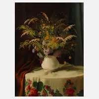 János Zoltan Molnár, Blumenstillleben, Öl auf Leinwand