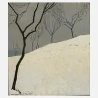 Willy Mulot, Winterlandschaft, Öl auf Leinwand