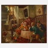 Hermann Prediger, "Vorrecht des Einen ist...",, Öl auf Leinwand