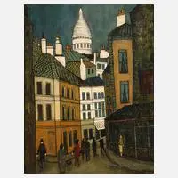 Leopold Reiser-Vaney, "Paris Mont-Martre", Öl auf Leinwand