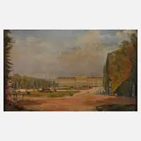 K. Reitschläger, Ansicht von Schloss Schönbrunn, 1924, Öl auf Leinwand