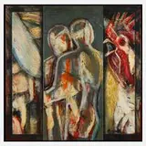 B. Freichel, "Stummer Schrei", Acryl auf Leinwand
