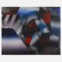 Hartmut van Riesen, Abstraktion, Öl auf Leinwand und Keilrahmen