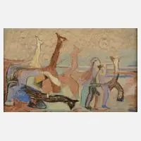 Hans Wagner, "Urherde", Kreiden auf Papier