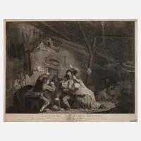 Jean Pelletier, "Die Wut der Trinker", Kupferstich