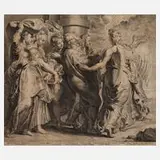 Lucas Vorsterman the Elder, Lot verlässt die Stadt Sodom, Kupferstich