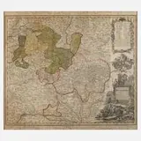 Homanns Erben, Karte Grafschaft Henneberg, 1743, Kupferstich