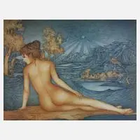 Wolfgang Fratscher, "Venus auf Aussicht", Farboffset auf Bütten