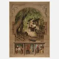 Prof. Paul Hey, "Brüderchen und Schwesterchen", Farblithographie