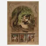 Prof. Paul Hey, "Brüderchen und Schwesterchen", Farblithographie