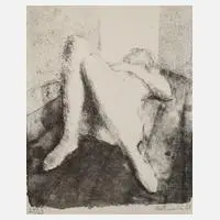 Prof. Otto Möhwald, Liegender Akt, Lithographie