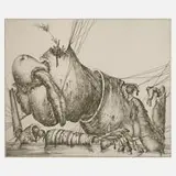 Horst Sakulowski, "Die Trägheit", Radierung