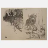 Fischverkäuferin by Henri de Toulouse-Lautrec, Kreidelithographie, sold May 2023