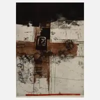 Prof. Karl Fred Dahmen, "Kreuzformation", 1971, Farbradierung