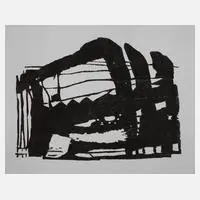 Abstrakte Komposition by Alfred Traugott Mörstedt, Holzschnitt, sold May 2023