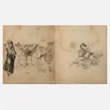 Heinrich Kley, Festumzug, Tuschefeder