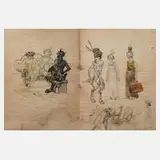 Heinrich Kley, Studienblatt, Tuschefeder