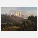 Johann Anton Castell, Gebirgslandschaft, Öl auf Leinwand