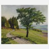 Georg Höhlig, Sommer im Erzgebirge, 1920, Öl auf Leinwand