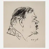 Erich Ohser, Bildnis Albert Schaefer-Ast, Lithographie