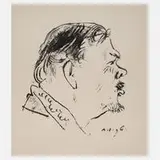 Erich Ohser, Bildnis Albert Schaefer-Ast, Lithographie