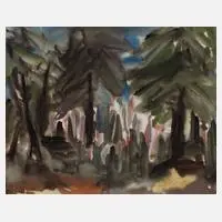 Josef Richter, Waldinneres, 2007, Aquarell auf leichtem Karton