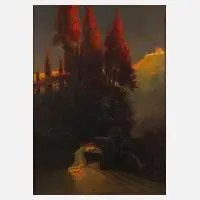 Ernst Oskar Simonson-Castelli, Trauernde Psyche, Öls