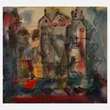 Albert Hennig, Abstraktion, aquarellierte